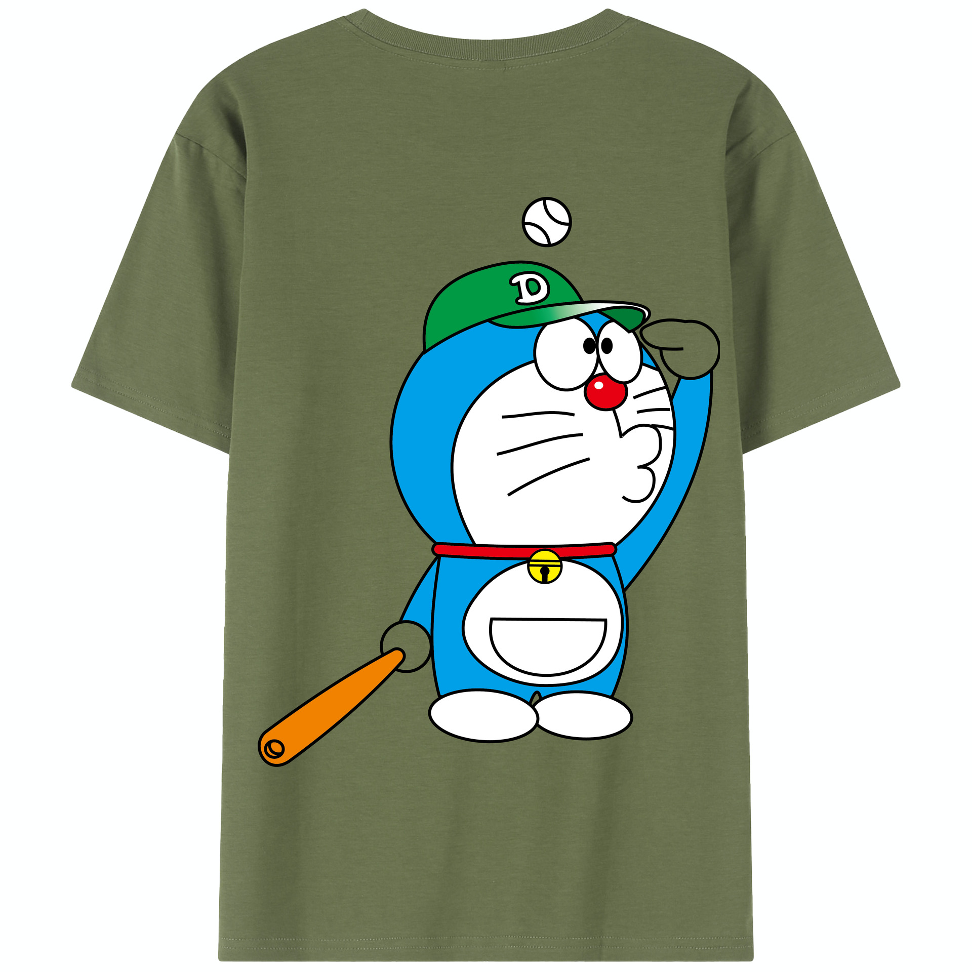 （画像用） ドラえもん Doraemon 綿100％半袖Tシャツ（背面プリント）